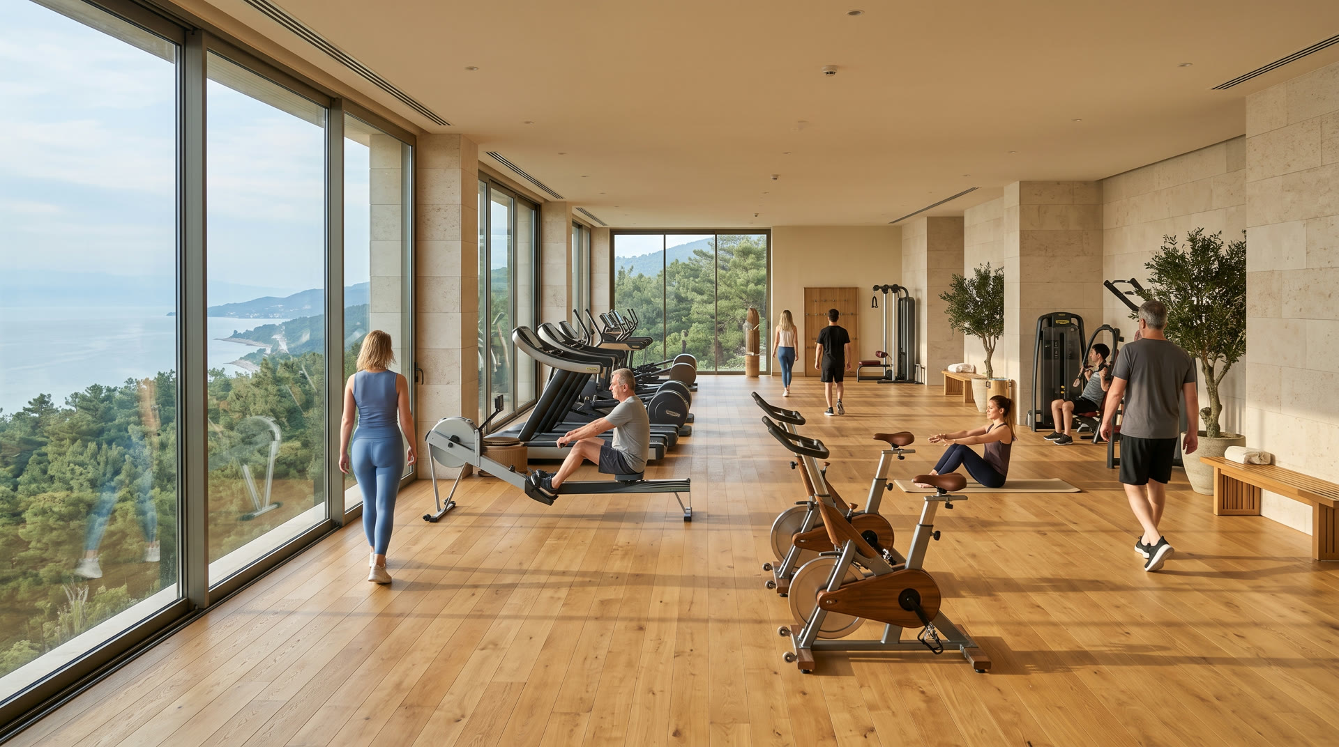 Spor kulübü — tam donanımlı salon