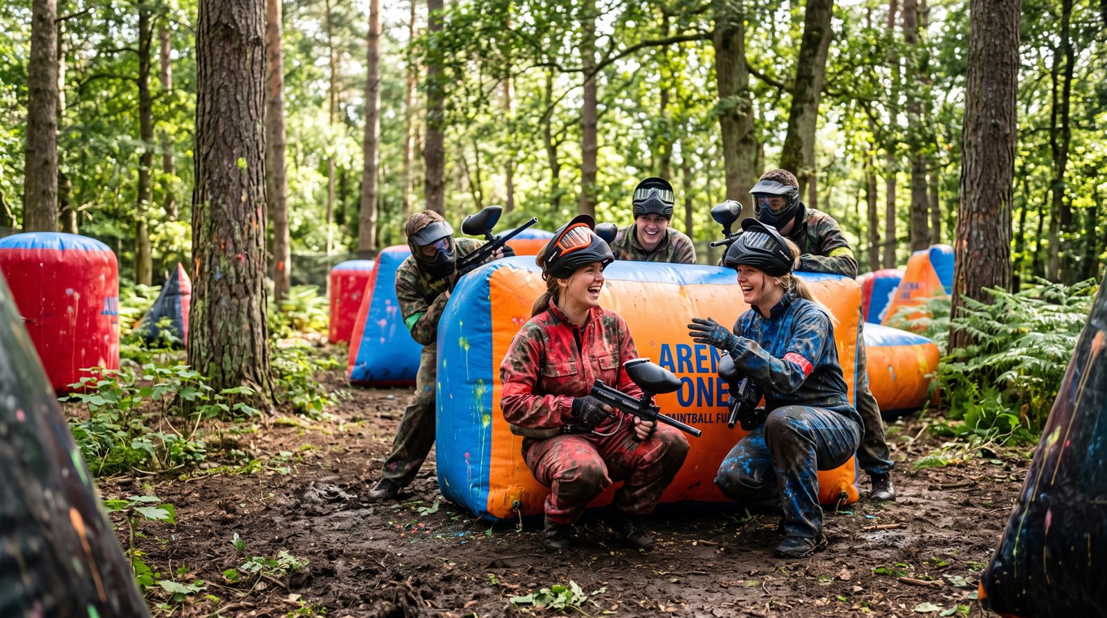 Doğal parkurlu paintball arenası